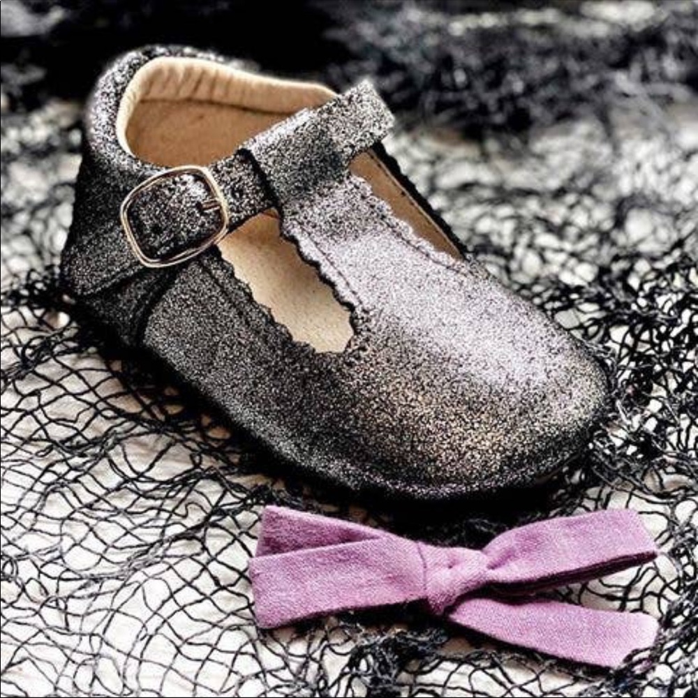 Sparkly and Black Girls Dress Shoes